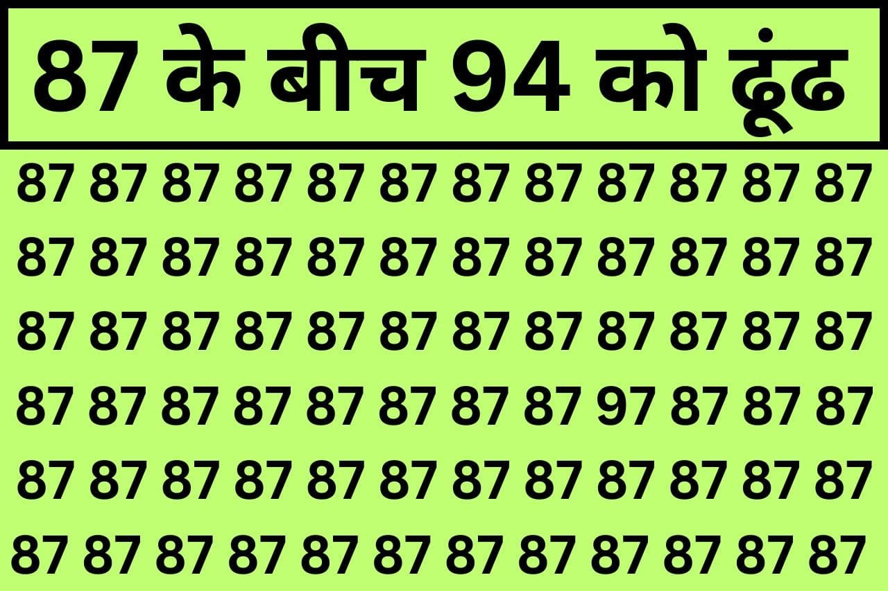 Optical Illusion: चील की नजर वाले ही कम समय में देख पाएंगे 87 की झुंड में छिप कर बैठा 97 अंक